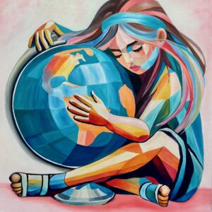 Embracing the World 30"x30"